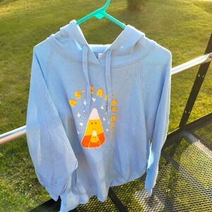 Blue Hoodie with Cute Graphic